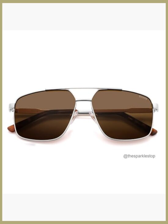 Trendy Square Polarized Aviator Sunglasses with Metal Frame main image 5